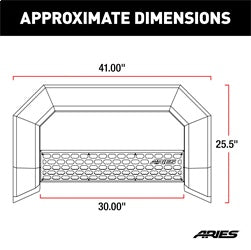 ARIES 2164001 - AdvantEDGE 5-1/2 Black Aluminum Bull Bar, Select Silverado, Sierra 2500, 3500