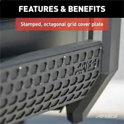 ARIES 2165001 - AdvantEDGE 5-1/2 Black Aluminum Bull Bar, Select Dodge, Ram 2500, 3500