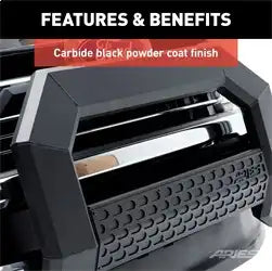 ARIES 2165001 - AdvantEDGE 5-1/2 Black Aluminum Bull Bar, Select Dodge, Ram 2500, 3500