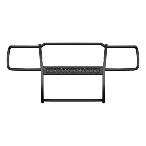 ARIES 2170020 - Pro Series Black Steel Grille Guard with Light Bar, Select Silverado 2500, 3500