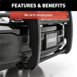 ARIES 2170026 - Pro Series Black Steel Grille Guard with Light Bar, Select Dodge, Ram 2500, 3500