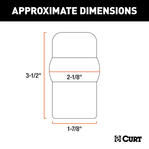 CURT 21800 Black Rubber Trailer Hitch Ball Cover, 1-7/8 or 2-Inch Diameter