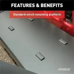 ARIES 2186001 - TrailCrusher Jeep Wrangler TJ Steel Front Bumper with Brush Guard, 9.5K