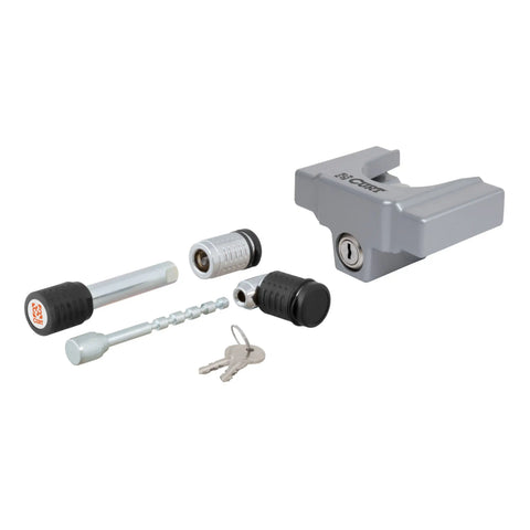 CURT 23086 - Hitch/Coupler Lock Set (2in. Receiver 1/2in. to 2-1/2in. Latch 1-7/8in./2in. L
