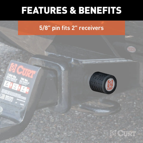CURT 23086 - Hitch/Coupler Lock Set (2in. Receiver 1/2in. to 2-1/2in. Latch 1-7/8in./2in. L
