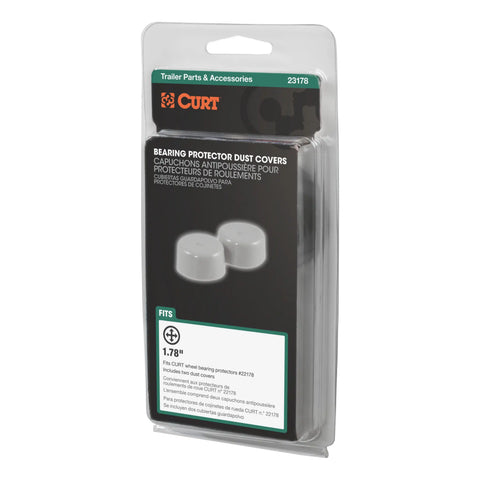 CURT 23178 1.78-Inch Trailer Wheel Bearing Protector Dust Covers, 2-Pack