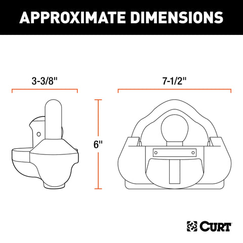 CURT 23179 Ballistic-Grade Nylon Universal Trailer Tongue Lock