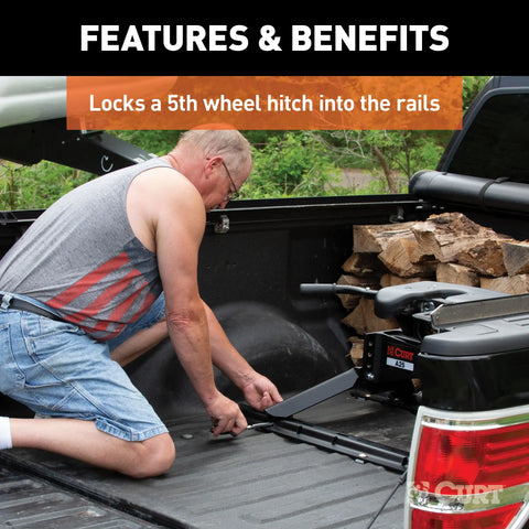 CURT 23256 5th Wheel Hitch Lock (1/2 Diameter Pin)