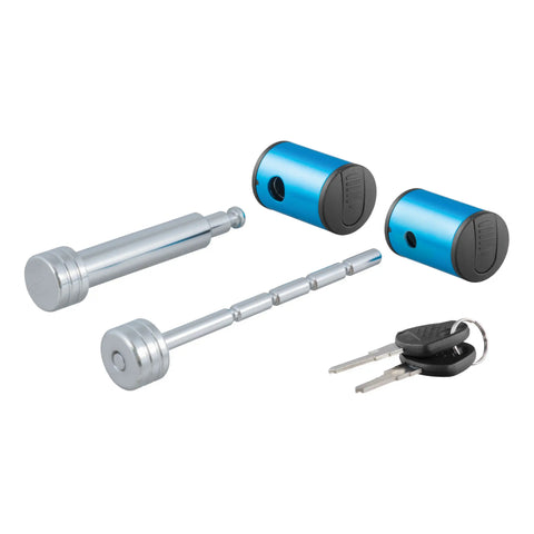 CURT 23505 Right-Angle Hitch & Coupler Lock Set (2 Receiver, 1 to 3 Latch)