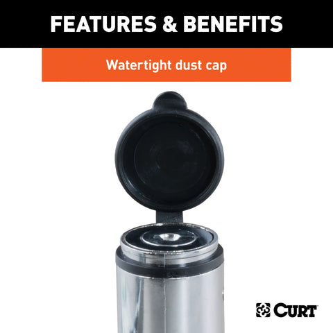 CURT 23528 5/8 Hitch Lock (2 or 2-1/2 Receiver, Barbell, Chrome)