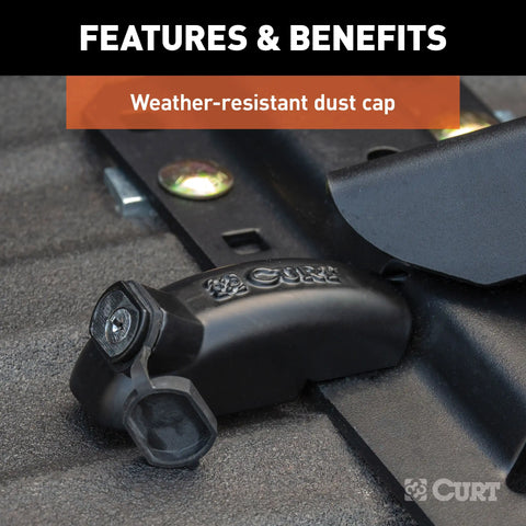 CURT 25472 QuickPin No-Latch 2 Trailer Coupler (3 Channel, 3,500 lbs)