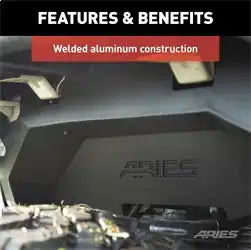 ARIES 2500650 - Jeep Wrangler JL Aluminum Front and Rear Inner Fender Liners Jeep Wrangler Set of 4