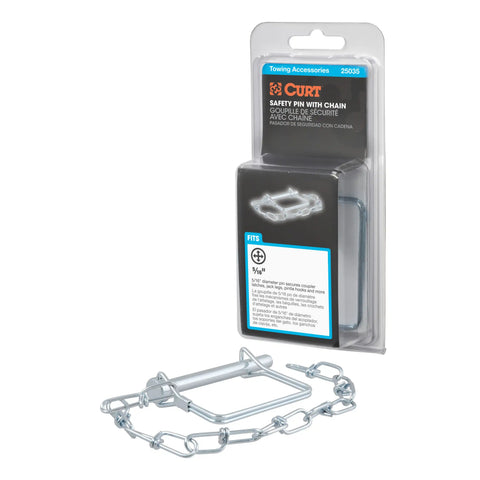CURT 21561 - 1/2in. Swivel Hitch Pin with 5/8in. Adapter (1-1/4in. or 2in. Receiver Zinc Pa