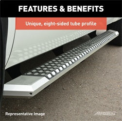 ARIES 2555045 - AdvantEDGE 5-1/2 x 75 Chrome Aluminum Side Bars, Select Nissan Titan