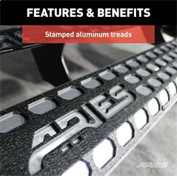 ARIES 2555045 - AdvantEDGE 5-1/2 x 75 Chrome Aluminum Side Bars, Select Nissan Titan