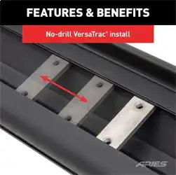 ARIES 2558045 - AscentStep 5-1/2 x 75 Black Steel Running Boards, Select Nissan Titan
