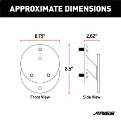 ARIES 25630AB - Jeep Wrangler JK Spare Tire Relocation Carrier