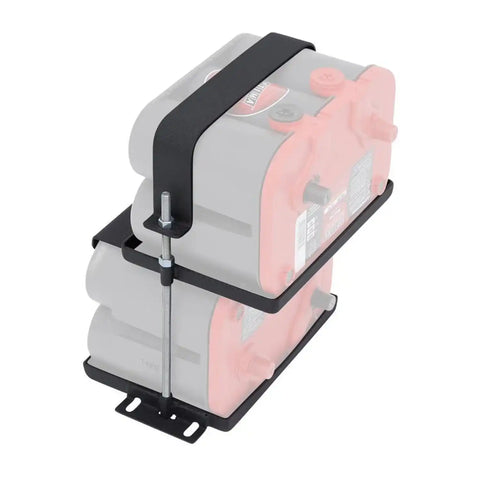 Smittybilt 2797 - Dual Battery Tray for Optima Batteries (Black)