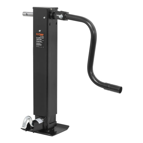 CURT 28512 Direct-Weld Square Jack with Side Handle (12,000 lbs, 12-1/2 Travel)