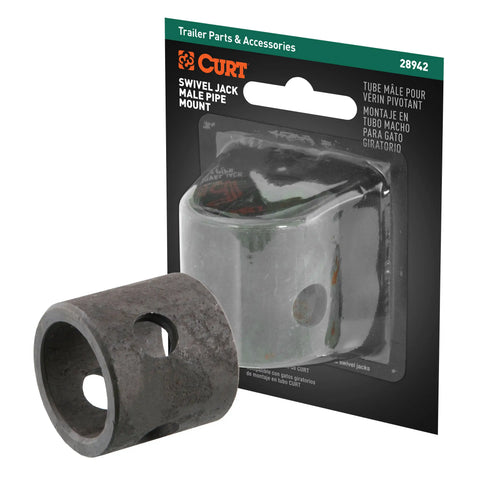 CURT 28942 - Replacement Swivel Jack Male Pipe Mount 9/16-Inch Pin Hole
