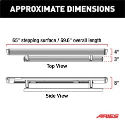 ARIES 3025165 - ActionTrac 69.6 Powered Running Boards (No Brackets)
