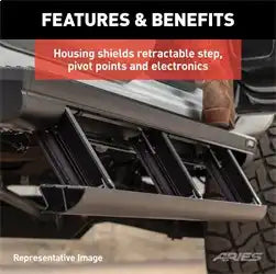 ARIES 3034470 - ActionTrac 48.75 Powered Running Boards, Select Jeep Wrangler JK 2-Door