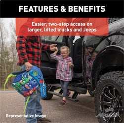 ARIES 3034470 - ActionTrac 48.75 Powered Running Boards, Select Jeep Wrangler JK 2-Door