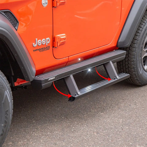 ARIES 3034471 - ActionTrac 48.75 Powered Running Boards, Select Jeep Wrangler JL 2-Door