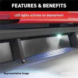 ARIES 3034471 - ActionTrac 48.75 Powered Running Boards, Select Jeep Wrangler JL 2-Door