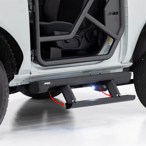 ARIES 3034472 - ActionTrac 48.75 Powered Running Boards, Select Ford Bronco 2-Door