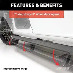 ARIES 3034472 - ActionTrac 48.75 Powered Running Boards, Select Ford Bronco 2-Door