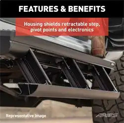 ARIES 3034472 - ActionTrac 48.75 Powered Running Boards, Select Ford Bronco 2-Door