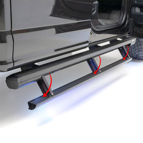 ARIES 3048321 - ActionTrac 87.6 Powered Running Boards, Select Ford F-Series Crew Cab