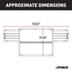 ARIES 3060 - 1-1/2-Inch Black Steel Grille Guard, No-Drill, Select Ford Expedition
