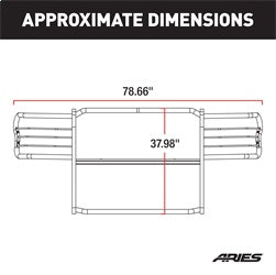 ARIES 3067 - Black Steel Grille Guard, Select Ford F-250, F-350 Super Duty
