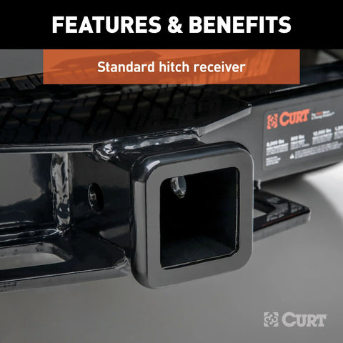 CURT 31074 2-Inch Front Receiver Hitch, Select Chevrolet Colorado, GMC Canyon