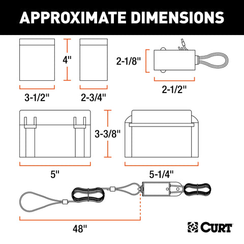 CURT 52040 - Soft-Trac 1 Breakaway Kit with Charger