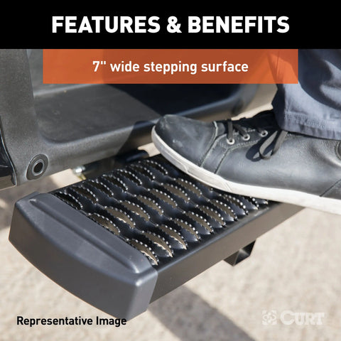 CURT 32002 Grip Step 26-Inch Hitch for 2-Inch Receiver, 6-Inch Drop