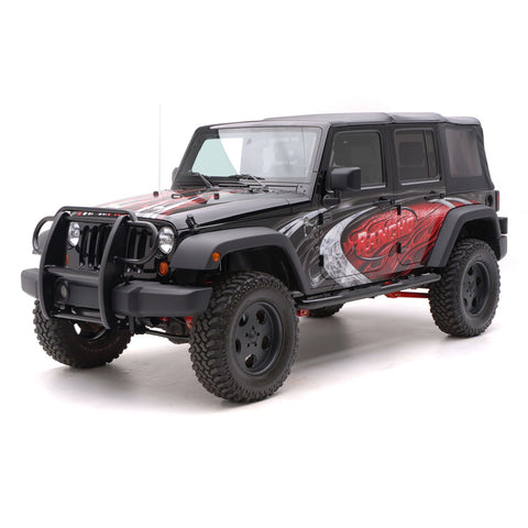 ARIES 35700 - 3 Round Black Steel Side Bars, Select Jeep Wrangler JK Unlimited
