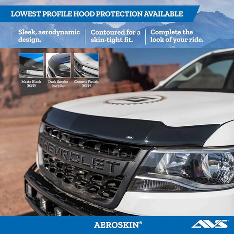 Auto Ventshade (AVS) 377079 - Aeroskin Hood Protector 2016-2023 Toyota Tacoma Matte Black