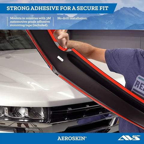 Auto Ventshade (AVS) 377079 - Aeroskin Hood Protector 2016-2023 Toyota Tacoma Matte Black
