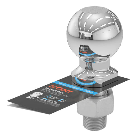 CURT 40005 2-5/16 Trailer Ball (1 x 2-1/8 Shank, 7,500 lbs., Chrome)