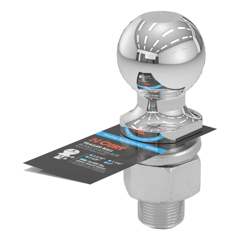 CURT 40006 2-5/16 Trailer Ball (1-1/4 x 2-5/8 Shank, 10,000 lbs., Chrome)