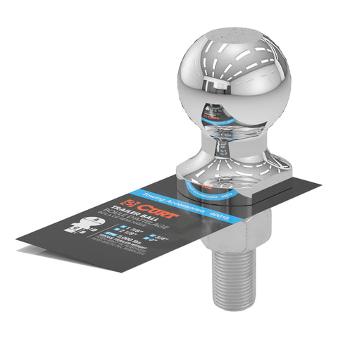 CURT 40015 1-7/8 Trailer Ball (3/4 x 2-1/8 Shank, 2,000 lbs., Chrome)