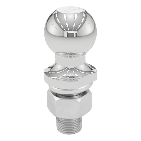 CURT 40062 1-7/8 Trailer Ball (1 x 2-1/8 Shank, 3,500 lbs., Chrome, Packaged)