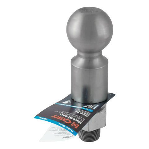 CURT 40087 2-5/16 Trailer Ball (1-1/4 x 2-5/8 Shank, 2 Rise, 25,000 lbs., Raw Steel)