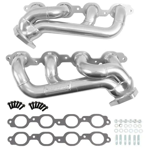BBK Performance Parts 40480 2019-2022 CHEVY TRUCK 5.3/6.2L 1-3/4€ SHORTY Headers (POLISHED SILVER CERAMIC)