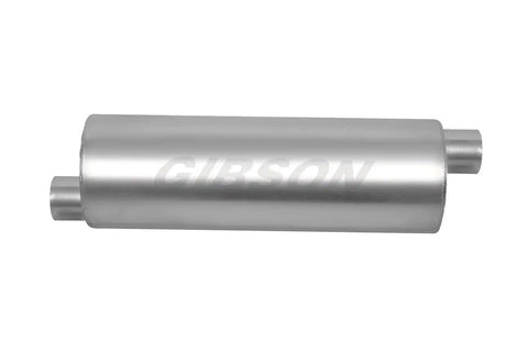 Gibson Performance Exhaust 421887 SFT Superflow Offset/Offset Round Muffler Stainless