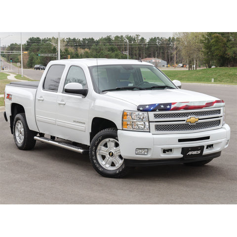 ARIES 4444001 - 6 x 75 Polished Stainless Oval Side Bars, Select Silverado, Sierra