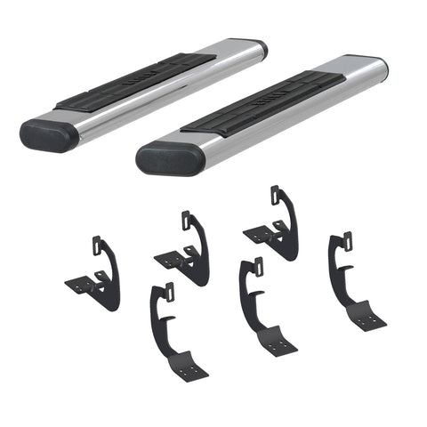 ARIES 4444006 - 6 x 53 Polished Stainless Oval Side Bars, Select Chevy Silverado, GMC Sierra